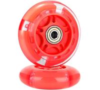 Ruote di ricambio per monopattino Mini Maxi Micro Scooter Skate, ABEC-7, 80 mm, luci lampeggianti, posteriori, per bambini e ragazzi, pattinaggio all'aperto (rosso)