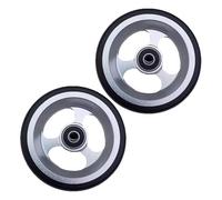 Ruote di ricambio per sedie a rotelle, accessori per ruote anteriori sportive, 4/5 pollici, ruote universali, cuscinetti a rulli, diametro interno 8 mm, pneumatici completi in poliuretano, mozzi in