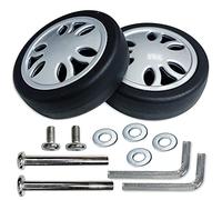 Ruote di ricambio per valigie e bagagli, diametro esterno 50 mm, set di riparazione per bagagli, valigie, trolley, ruote doppie universali a 360°, silenziose a 360°, 50 x 15 x 6,1 mm