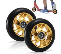 Ruote Di ricambioPer Scooter,2 Pezzi 120mm Stunt Scooter Ruote,Stunt Scooter Ricambio Rotelle,ABEC-9,Rotelle Di Ricambio Per Monopattino Per Unisex Adulto(oro)