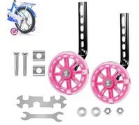 Ruote di supporto per bicicletta per bambini, 2 pezzi, ruote di supporto universali con flash, silenziose, ruote di supporto di sicurezza regolabili per bici a velocità singola da 12, 14, 16, 18, 20