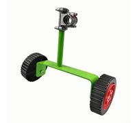 Ruote di supporto regolabili per decespugliatore, compatibili con tubi dell'albero da 26 mm e 28 mm, kit di ruote ausiliarie in metallo per camminare dietro il mangiatore, nero (verde)