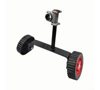 Ruote di supporto regolabili per decespugliatore da 26/28 mm, robuste ruote supplementari in metallo-plastica per il sollievo, facile da montare con attrezzi, per molti tagliaerba, nero-verde (rosso)