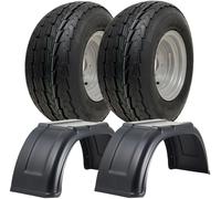Ruote e parafanghi per rimorchio 20,5x8,00-10 4" PCD P815 Road Legal 412 kg (...