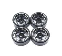 Ruote e pneumatici per auto da drift RC, Pneumatici for ruote RC 27mm Cerchio in metallo multicolore Wltoys K969 K979 K989 Kyosho Mini-Z 1/28 4 pezzi(Black)