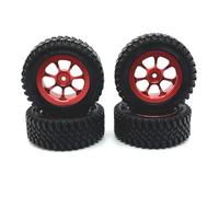 Ruote e pneumatici per auto da drift RC, Pneumatici for ruote RC 82mm for MN G500 1/12 Crawler, cerchio in metallo 12mm esagonale, multicolore 4 pezzi(Red)
