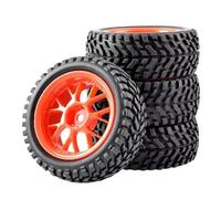 Ruote e pneumatici per auto da drift RC, Ruote for auto RC da 75 mm Pneumatici multicolori for Drift su strada HSP HPI Kyosho in scala 1/10 4 pezzi(Red)