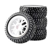 Ruote e pneumatici per auto da drift RC, Ruote for auto RC da 75 mm Pneumatici multicolori for Drift su strada HSP HPI Kyosho in scala 1/10 4 pezzi(White)