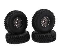 Ruote e pneumatici per auto da drift RC, Set di pneumatici for ruote RC Beadlock in metallo da 1,55 pollici for cingolato in scala Axial MST 1/10 4 pezzi