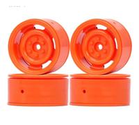 Ruote e Pneumatici rc per Tamiya CC01 per SCX10 TF2 D110 F350 VS4-10 1/10 RC Crawler Car Parts 4 Pezzi Cerchioni Beadlock Plastica da 1,9" con Esagono 12 Mm(Red)