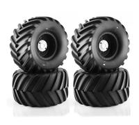 Ruote e Pneumatici rc per Traxxas per HIMOTO per HSP per HPI per Tamiya per Kyosho 1/10 Ricambi per Monster Truck RC 4 Pneumatici da 133 Mm, Cerchi Grandi, Esagonali 12(Black)