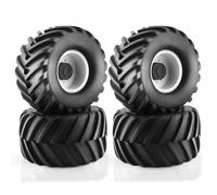 Ruote e Pneumatici rc per Traxxas per HIMOTO per HSP per HPI per Tamiya per Kyosho 1/10 Ricambi per Monster Truck RC 4 Pneumatici da 133 Mm, Cerchi Grandi, Esagonali 12(White)
