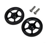 Ruote Easy per Brompton Brompton, lega di alluminio con bulloni M6 per supporto portapacchi posteriore (nero)