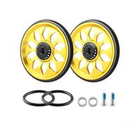 Ruote eEasy per bicicletta pieghevoli in alluminio CNC da 64 mm con viti M6 per Brompton 1 coppia (coppia dorata)