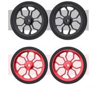 Ruote facili da 82 mm per biciclette pieghevoli Brompton, realizzate in lega di alluminio per prestazioni forti e leggere (oro)