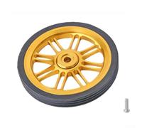 Ruote facili da 85 mm in lega di alluminio CNC per bici pieghevole Brompton, rulli leggeri con anello in gomma resistente all'usura, finitura anodizzata liscia per pendolarismo urbano, nero (oro)