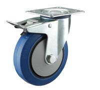 Ruote Flight case 125 mm - ruote in gomma elastica resistente frenate 170 kg ...
