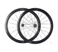 Ruote For Bici Da Corsa 700C Con Freni, Cerchi A Doppia Parete, Anteriore E Posteriore 50 Mm, Mozzo In Carbonio, Cassetta A 8/9/10/11 Velocità, Sgancio Rapido 100/130, 16 Fori(Centro de Oro)