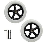 Ruote for sedia a rotelle, ruota anteriore for sedia a rotelle da 8 pollici (1 paio), ruote di ricambio solide for deambulatori for sedia a rotelle, cuscinetto da 5/16 "(8 mm)(Gray)