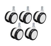 Ruote for sedia da ufficio da 5 pezzi, ruote universali for tutti i tipi di pavimento(2.5 inch)