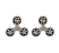 Ruote girevoli, 2PCS Carrello a tre rotelle Ruota in gomma naturale Carrello Salire le scale Carrello della spesa Triangolo Ruote in gomma for bagagli for spostare Ruedas,Movimento flessibile(Noir)