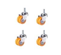 Ruote girevoli a doppia fila da 1,5" for impieghi gravosi, confezione 4, con vite di comando - Universali/Freno M12/M10×25 mm for griglie del forno(Universal M10x25mm)