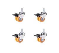 Ruote girevoli a doppia fila da 1,5" for impieghi gravosi, confezione 4, con vite di comando - Universali/Freno M12/M10×25 mm for griglie del forno(Brake M12x25mm)