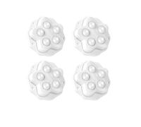Ruote Girevoli Autoadesive 4 pezzi senza trapano, tipo autoadesivo, sfera silenziosa, ruota universale, 5 perline, rotelle for mobili(White Rubber Ball)