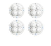 Ruote Girevoli Autoadesive Base for mobili con ruota universale adesiva non perforata da 4 pezzi/set(4Pc White Nylon)