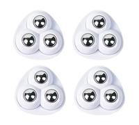 Ruote girevoli autoadesive girevoli Ruote piccole con rotazione libera a 360 gradi Nessun rumore for piccoli elettrodomestici da cucina sul fondo del cestino(White Style A)
