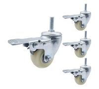 Ruote girevoli, Confezione da 4 ruote girevoli for mobili con e senza freni, diverse misure(4 Brakes,40mm/M8)