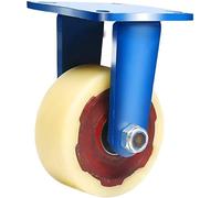 Ruote girevoli for impieghi gravosi, ruote industriali super resistenti, for mobili in nylon antiscivolo, anima in ferro, portante, all'usura, set da 1(Fixed,6in)