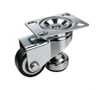 Ruote girevoli in metallo da 7,6 cm, con cuscinetti a sfera e freni di bloccaggio, per 816,5 kg per set da 4 per officina e casa, per mobili (3,8 cm quadrati)