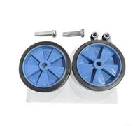 Ruote girevoli in PVC da 12,7 cm con viti per accessori per compressori d'aria, rotolo liscio, blu (A)