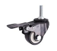 Ruote girevoli industriali, ruote nere da 1,5 pollici con freni for attrezzature di grandi e medie dimensioni, banchi lavoro mobili, recinti, ecc