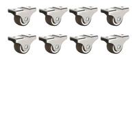 Ruote girevoli mini a basso profilo - Ruote in gomma TPR a direzione fissa da 1-2 pollici for cassetti e piccoli mobili (opzioni da 2/4/8/16 pezzi)(8 pcs Directional,1 inch)