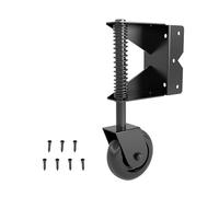 Ruote girevoli per cancelli pesanti da 10,2 cm con molla ammortizzata a molla per porte in legno e ferramenta per recinzioni, ruota regolabile per cancello a molla