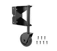 Ruote girevoli per cancelli pesanti da 10,2 cm con molla ammortizzata a molla per porte in legno e ferramenta per recinzioni, ruota regolabile per cancello a molla