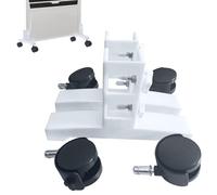 Ruote girevoli per riscaldatore: materiale in nylon stabile, supporto orizzontale stabile, facile fissaggio a vite, piedini riscaldanti mobili | Sostituzione ideale del supporto del riscaldatore a inf