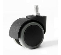 Ruote Girevoli per Sedia da Ufficio da 50 Mm, 5 Pezzi Capacità di Portata 125Kg, Sostituisci Ruote per Sedia Girevole, Ruote Girevoli a Doppia Ruota in PVC, 4 Tipi di Steli delle Valvole Opz