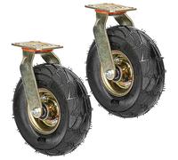 Ruote Girevoli Pesanti Da 2 Pezzi Ø 200 Mm 250 Mm, Silenzioso Ruota Gonfiabile di Gomma Con Freno, Ruota Industriale Con Piastra Girevole, Per Carrello E Mobili, Capacità Di Carico 200KG ( Color : Sw