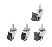 Ruote girevoli piccole da 1" con profilo e freni - Set di 4 ruote silenziose senza segni sul pavimento for carrello(M8x20mm Type 3)