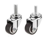 Ruote girevoli piccole da 1" con profilo e freni - Set di 4 ruote silenziose senza segni sul pavimento for carrello(M8x20mm Type 1)