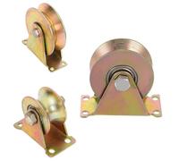Ruote girevoli rigide con scanalatura a V/U con staffa per binario a V invertito, utilizzate su porte scorrevoli di garage e macchinari industriali, 440 libbre per ruota 4 pcs 3.5"(90mm-U)