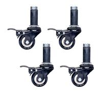 Ruote girevoli, ruote girevoli for spostare oggetti pesanti, ruote girevoli for carichi pesanti con freno, ruote girevoli in PU, ruote for ripiani di carrelli da banco, bulloni a vite M12x60 mm, set d