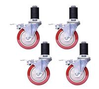 Ruote girevoli, ruote girevoli for spostare oggetti pesanti, ruote girevoli for carichi pesanti con freno, ruote girevoli in PU, ruote for ripiani di carrelli da banco, bulloni a vite M12x60 mm, set d