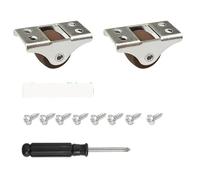 Ruote girevoli, Ruote girevoli piccole da 0,5 pollici Ruota in gomma morbida a basso profilo Ruota piroettante mini ruota rigida silenziosa for cassetto del carrello,Movimento flessibile(2 pcs Direct