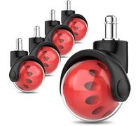 Ruote girevoli, Set di 5 ruote sostitutive for sedia da ufficio, scorrevoli, silenziose e scorrevoli, da 2 pollici, for carichi pesanti, ruote for sedia da scrivania, misura universale,Movimento fles