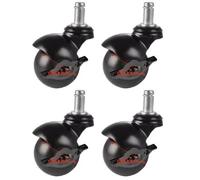 Ruote girevoli universali for mobili vintage, 4 pezzi da 2" con sfera antica, ruote sferiche, freno, for divano, tavolino, mobile, filettate(Pole type)