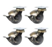 Ruote girevoli universali, ruote sferiche in rame anticato da 2 pollici for sedia da ufficio(With brake casters)